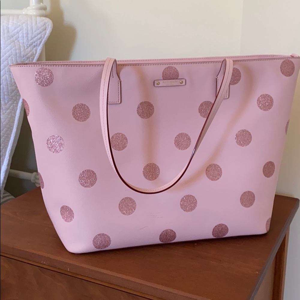 Pink polka dot Kate spade bag
